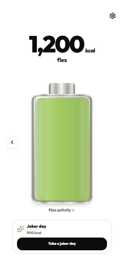 Calotank Flex screen.